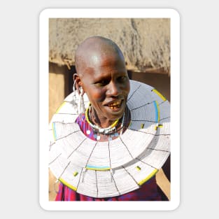 Happy Maasai (or Masai) Woman, East Africa Sticker